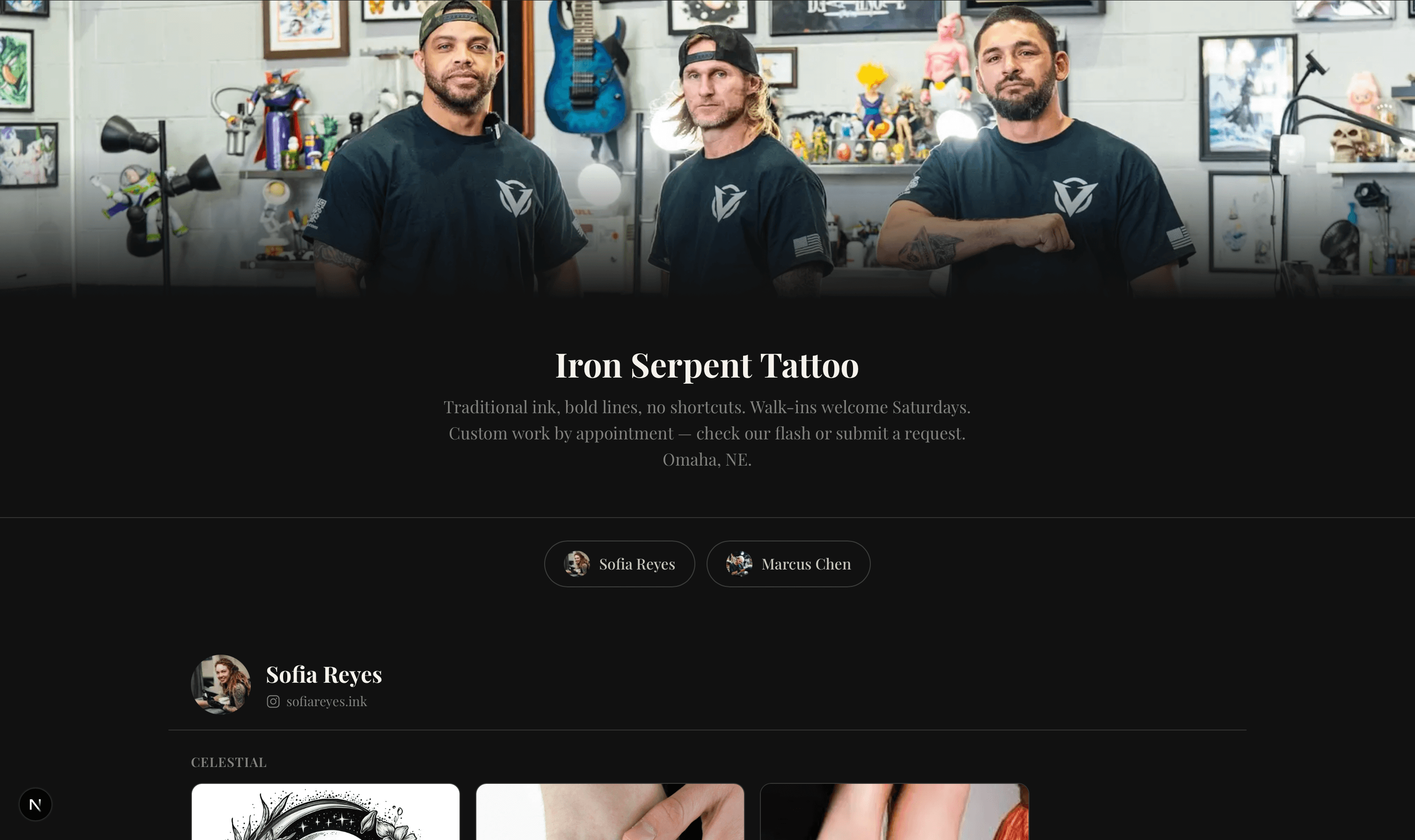 InkFronts storefront preview